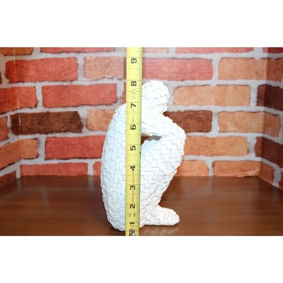 Modern Art Sculpture Resin Sitting man Position body statue #A30 - Picture 5 of 7